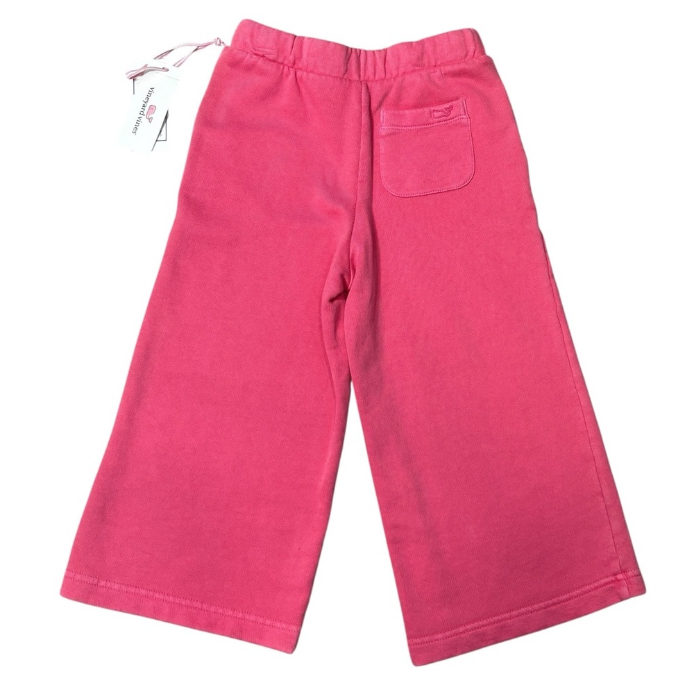 Vineyard Vines Pink French Terry Wide Leg Pants - size‎ 5 NEW - Picture 2 of 6